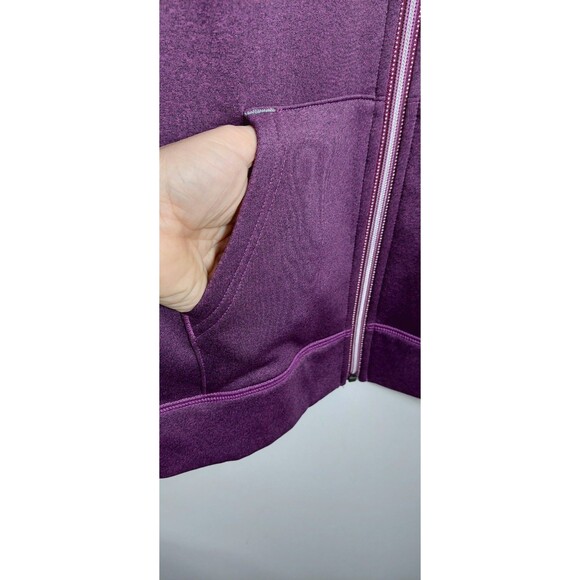 L.L. Bean Youth Size Large 14-16 Kids Jacket Zip Up Purple Gray Hooded - Picture 5 of 12